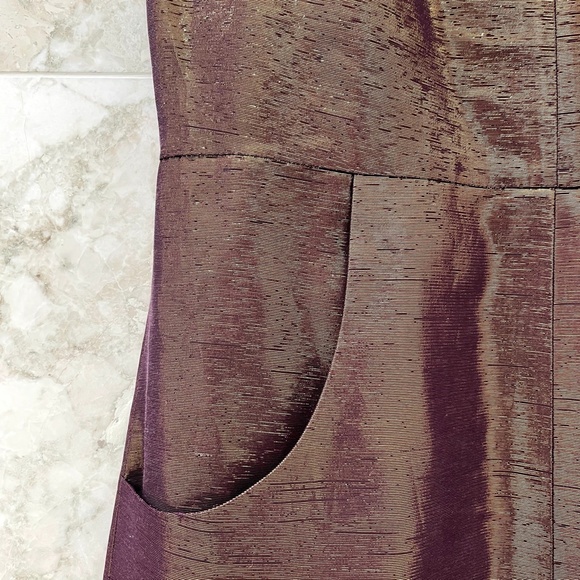 VERA WANG LAVENDER LABEL {8} Dress Metallic Crystals Beading - Picture 12 of 13